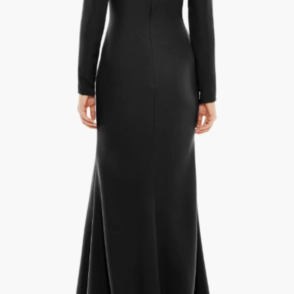 IEENA FOR MAC DUGGAL Black Raglan Long Sleeve High Neck Gown• MSRP $398• 4 - Picture 3 of 4